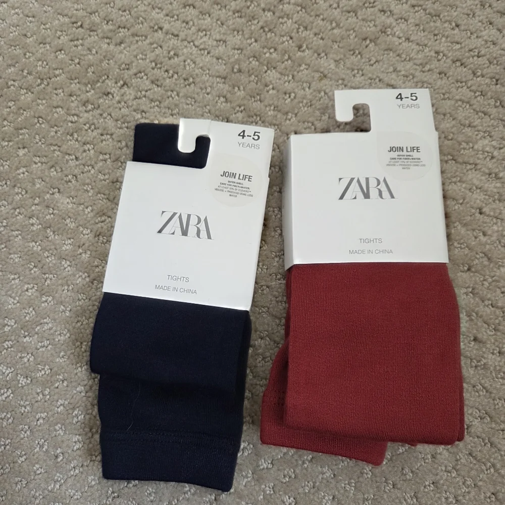 Bundle of 2 new Zara toddler tights